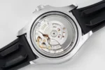 Rolex Yacht-Master 42mm Platinum Case Watch with Diamond & Amethyst Bezel and Black Rubber Strap - Image 8
