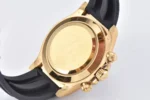 Rolex Daytona 116518 Gold Engraved Natural Cloud Mother-of-Pearl Dial Watches with Black Rubber Strap - Image 8