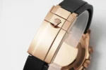 Rolex Daytona Rose Gold Black Rubber Strap Chronograph - Image 8