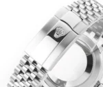 Rolex Datejust 41mm Silver Stainless Steel Watch with Diamond Dial, Fluted Bezel - Image 9