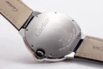 Cartier Ballon Bleu 42mm Silver Black Leather - Image 2